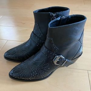 Zara boots 36 western cowboy studded ankle boots